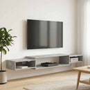 Væghængt TV Skab Vægmonteret Betongrå 180 x 28 x 21 cm