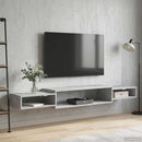 Væghængt TV Skab Vægmonteret Betongrå 180 x 28 x 21 cm