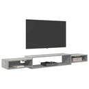 Væghængt TV Skab Vægmonteret Betongrå 180 x 28 x 21 cm