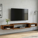 Væghængt TV Skab Vægmonteret Gammelt træ 180 x 28 x 21 cm