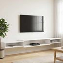 Væghængt TV Skab Vægmonteret Hvid 220 x 28 x 21 cm