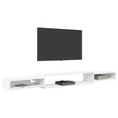Væghængt TV Skab Vægmonteret Hvid 220 x 28 x 21 cm