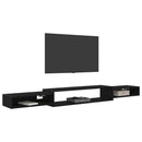 Væghængt TV Skab Vægmonteret Sort eg 220 x 28 x 21 cm