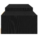 Væghængt TV Skab Vægmonteret Sort eg 220 x 28 x 21 cm