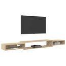 Væghængt TV Skab Vægmonteret Sonoma-eg 220 x 28 x 21 cm