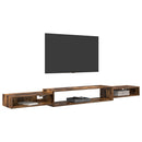 Væghængt TV Skab Vægmonteret Røget eg 220 x 28 x 21 cm