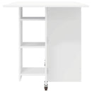 Spisebord 115 x 70 x 75 cm Konstrueret træ Hvid Rektangulær