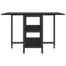 Spisebord 122 x 80 x 76,5 cm Konstrueret træ Sort eg