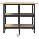 Spisebord 122 x 80 x 76,5 cm Konstrueret træ Sonoma-eg