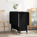 Foldbart spisebord med hjul 130 x 80 x 76,5 cm Konstrueret træ