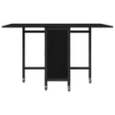 Foldbart spisebord med hjul 130 x 80 x 76,5 cm Konstrueret træ