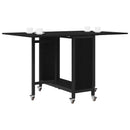Foldbart spisebord med hjul 130 x 80 x 76,5 cm Konstrueret træ