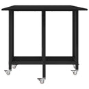 Foldbart spisebord med hjul 130 x 80 x 76,5 cm Konstrueret træ