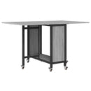 Foldbart spisebord med hjul 130 x 80 x 76,5 cm stål PB
