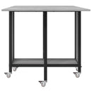 Foldbart spisebord med hjul 130 x 80 x 76,5 cm stål PB