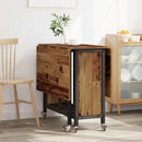 Foldbart spisebord med hjul 130 x 80 x 76,5 cm stål PB