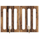 Foldbar hundegård 2 stk. Egetræ 100,5 x 38 x 70 cm