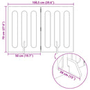 Foldbar hundegård 2 stk. Egetræ 100,5 x 38 x 70 cm