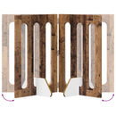 Foldbar hundegård 4 stk. Egetræ 201 x 38 x 70 cm