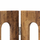 Foldbar hundegård 4 stk. Egetræ 201 x 38 x 90 cm