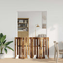 Foldbar hundegård 4 stk. Egetræ 201 x 38 x 90 cm
