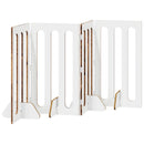 Foldbar hundegård 4 stk. Egetræ 201 x 38 x 90 cm
