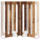 Foldbar hundegård 4 stk. Egetræ 201 x 38 x 90 cm