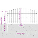 Spike Hejn Asten Sort 200 x 130 cm Pulverlakeret stål