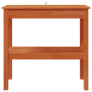 Konsolbord med hylde VoksBrun 80 x 40 x 75 cm Massivt fyrretræ