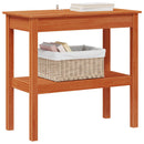 Konsolbord med hylde VoksBrun 80 x 40 x 75 cm Massivt fyrretræ