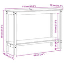 Konsolbord VoksBrun 110 x 40 x 80 cm Massivt fyrretræ