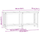 Arbejdsbænk VoksBrun 180 x 50 x 80 cm Massivt fyrretræ