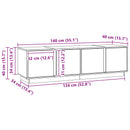 TV-skab VoksBrun 140 x 40 x 40 cm Massivt fyrretræ