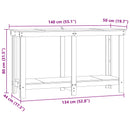 Arbejdsbænk VoksBrun 140 x 50 x 80 cm Massivt fyrretræ