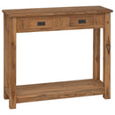 Konsolbord Naturfarvet 90 x 30 x 80 cm Massiv Teaktræ