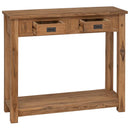 Konsolbord Naturfarvet 90 x 30 x 80 cm Massiv Teaktræ