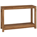 Konsolbord Naturfarvet 110 x 35 x 75 cm Massiv Teaktræ