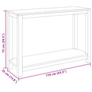 Konsolbord Naturfarvet 110 x 35 x 75 cm Massiv Teaktræ