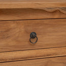 Sideboard Naturfarvet 79 x 35 x 80 cm Massiv Teaktræ