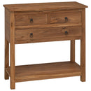 Sideboard Naturfarvet 79 x 35 x 80 cm Massiv Teaktræ