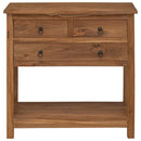 Sideboard Naturfarvet 79 x 35 x 80 cm Massiv Teaktræ