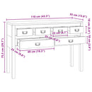 Sideboard Naturfarvet 110 x 35 x 75,5 cm Massiv Teaktræ