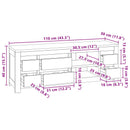 Tv-skab 110 x 30 x 40 cm Naturfarvet Massiv Teaktræ