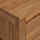 TV-skab 110 x 30 x 35 cm Naturfarvet Massiv Teaktræ