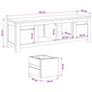 TV-skab 110 x 30 x 35 cm Naturfarvet Massiv Teaktræ