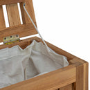 Vaskekurv Naturfarvet 50 x 35 x 60 cm Massiv Teaktræ