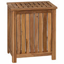 Vaskekurv Naturfarvet 50 x 35 x 60 cm Massiv Teaktræ