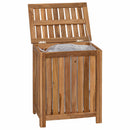 Vaskekurv Naturfarvet 50 x 35 x 60 cm Massiv Teaktræ