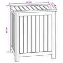 Vaskekurv Naturfarvet 50 x 35 x 60 cm Massiv Teaktræ