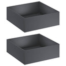 Have Blomsterkrukke 2 stk. Antracit 60 x 60 x 20 cm